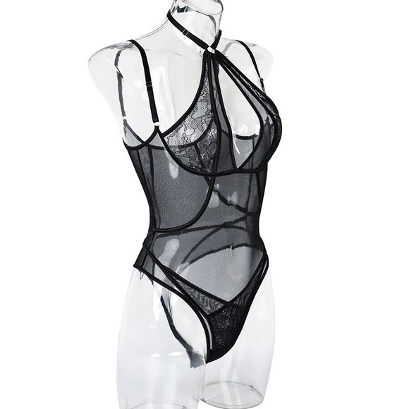 💖 NEW sexy black see through bodysuit - Picture 3 of 5